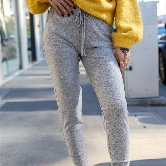 High-Waisted Knit Joggers